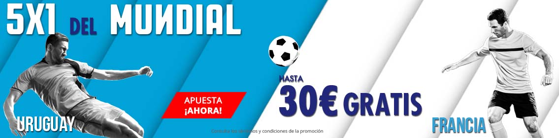 5x1 de Suertia para el partido Uruguay - Francia